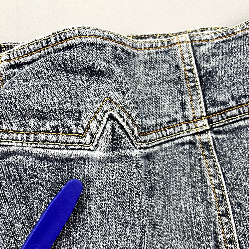 Gap Vintage Jean Skirt‎ Womens Size 4 Blue Denim Snap Button Front Y2K Pockets - Picture 10 of 12